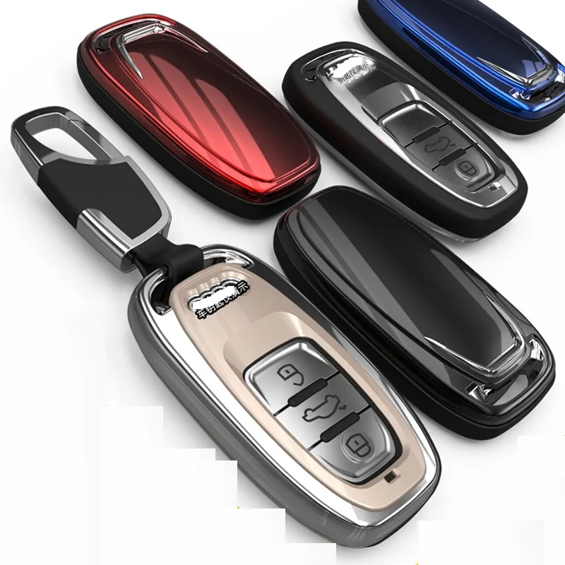 

Car Key Protection Cover for Audi A4L A5 A6 A6L Q5 S5 S7 Protect Shell Car Styling Electroplating Case Covers