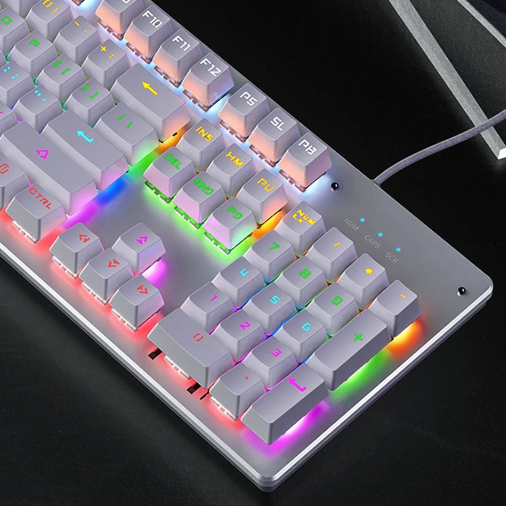 

87 Key Wired Gaming Mechanical keyboard RGB backlight Blue Red switch Keyboards for computer PC Gamer Laptop