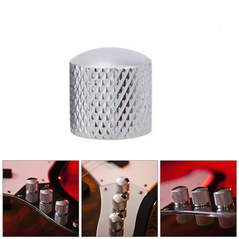 

Metal Dome Tone Guitar Bass Control Knob Button Tools For Fender A Potentiometer Guitar Wrench Musical Parts