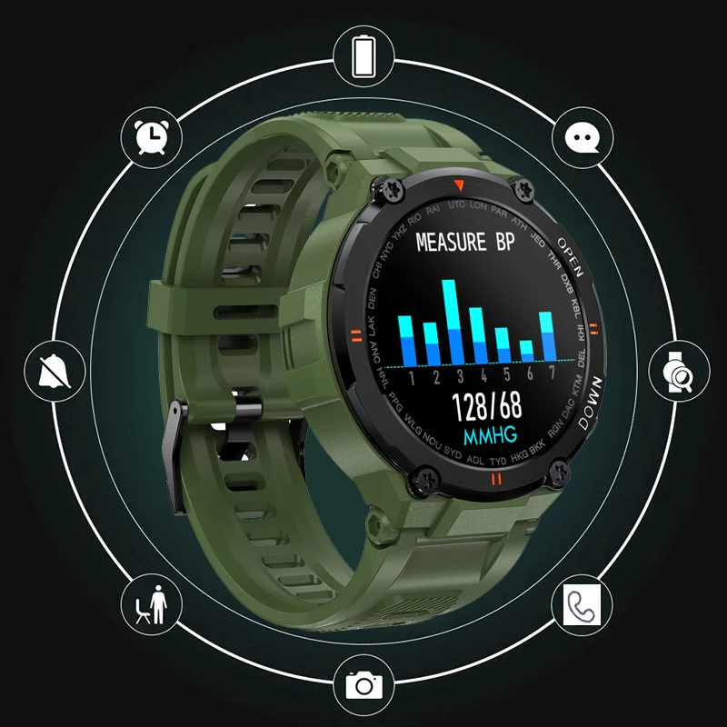 Новые умные часы с сенсорным экраном LIGE мужские спортивные фитнес Bluetooth и большой