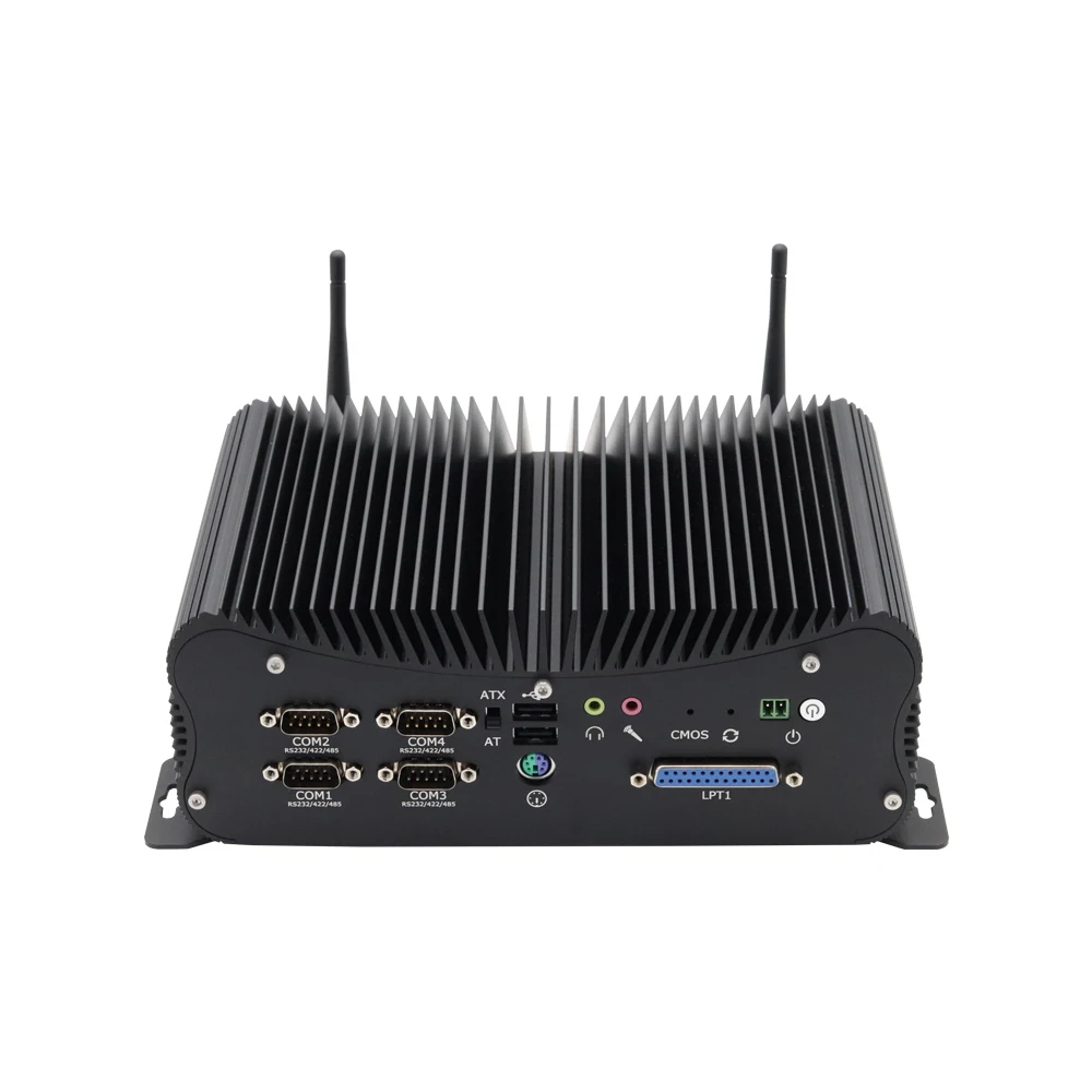 7x24 Hours Industrial Fanless Mini PC Intel i5-8250U i7-6567U Rugged Computer 6*COM 2*Lans 8*USB GPIO LPT PS/2 HDMI VGA 4G WiFi |