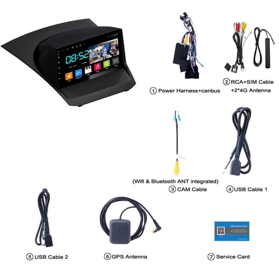 Android 8 1 автомобильный DVD 1din мультимедийная система навигации для Ford fiesta 2009-2017 gps