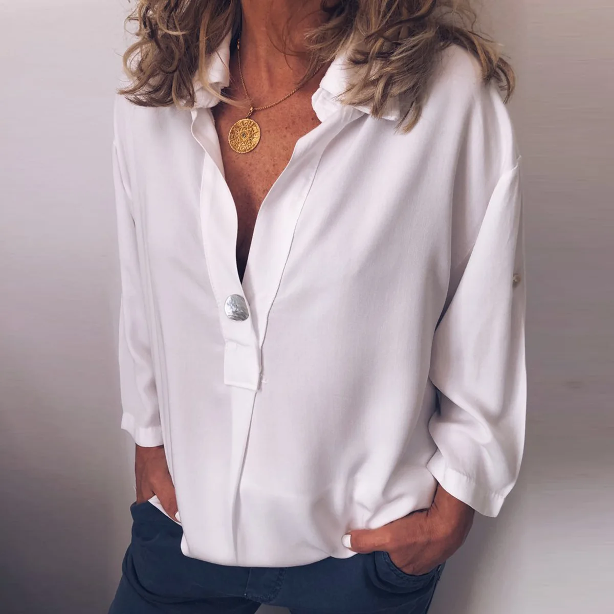 

Womens Blouses Plus Size Boho 2020 Fashion Summer White Blouse Korean Casual Vintage Streetwear Woman Clothes