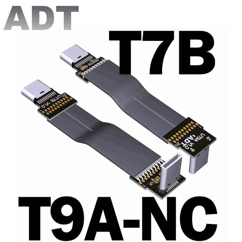 Кабель USB Type-C 3A двойной 90 градусов C плоский наклонный вертикальный s-образный |