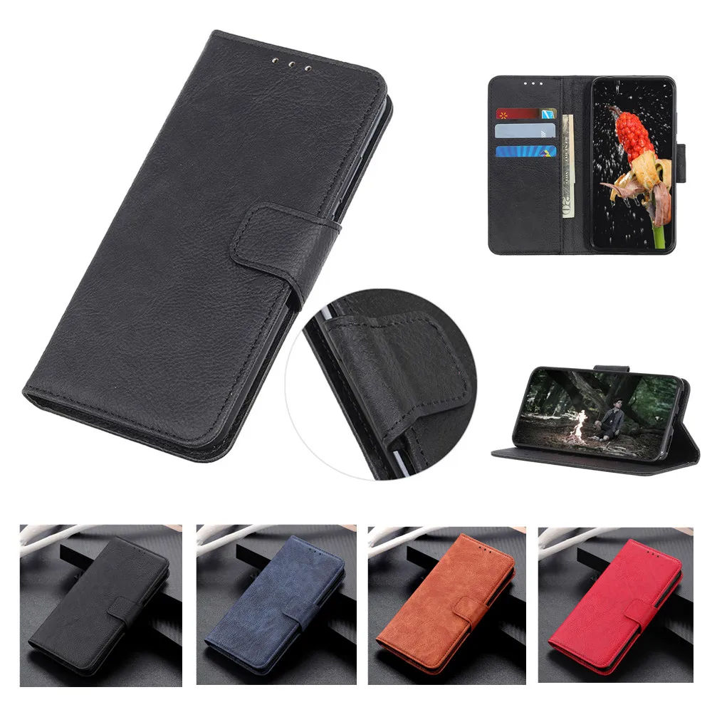 

Business Leather Protection Case for OPPO Realme C21 8 V11 V15 C12 X7 C15 C11 X50 6 Pro 5 V5 V3 Capa Wallet Shockproof Cover