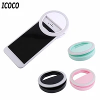 icoco 3 modes 36leds mobile phone selfie light clip on led ring flash light camera photography phone light for iphone samsung