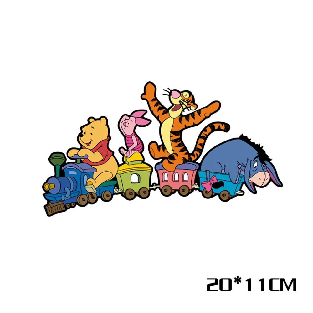 

Car-styling Pooh Driving Trains and His Junior Partner Funny Car Sticker Cartoon Decal Graffiti Stickers KK 20cm X 11cm