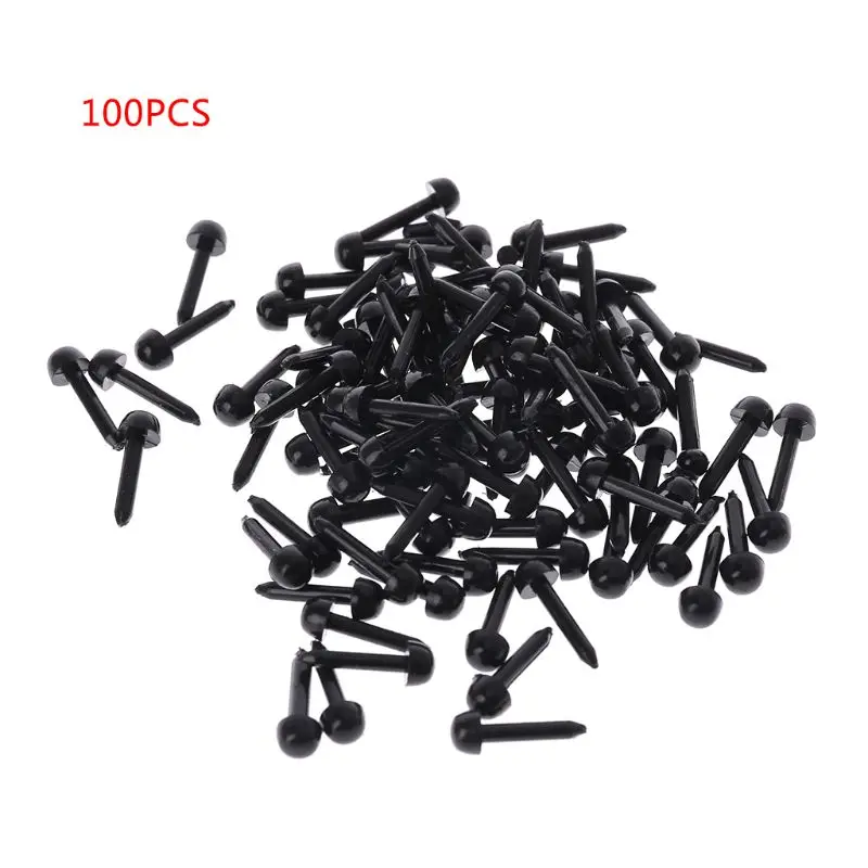

100Pcs 3mm/4mm/5mm/6mm DIY Doll Puppet Plastic Black Pin Safety Eyes For Handmade Teddy Bear Doll Craft Children Kids Toy 97BE