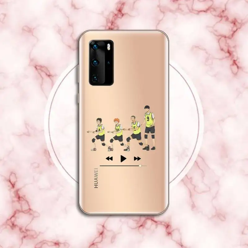 

Cute Japan Anime Haikyuu Clear Phone Case Transparent for Huawei P honor 8 10i 20 30 40 smart 2019