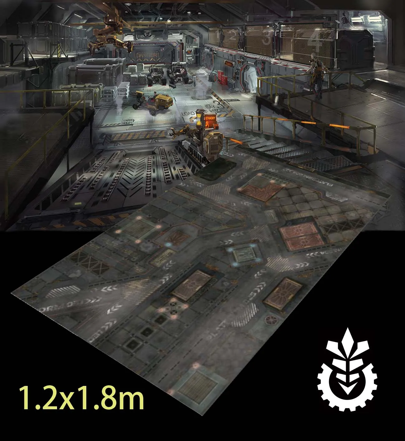 Игровой большой коврик для мыши Loading District For War 40K PP геймерский большого размера