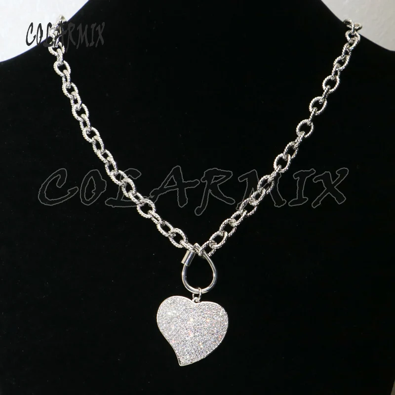 3 шт модные большие звенья цепи ожерелье аксессуары сердце кулон мода цепь для