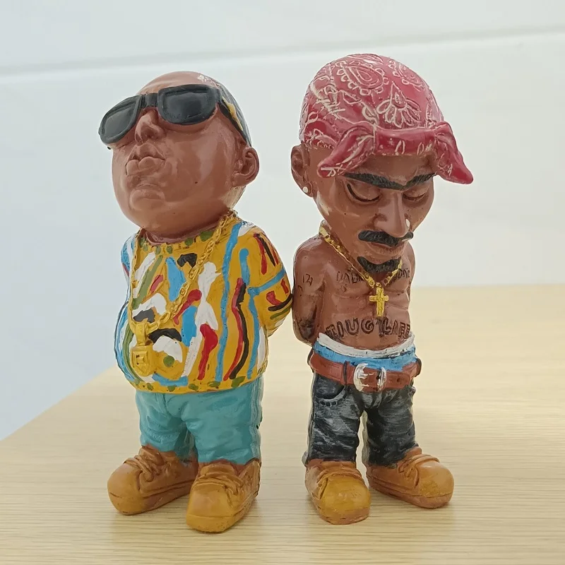 

Mini Resin Ornaments Hip Hop Funny Rapper Bro Figurine Set For Home Indoor Outdoor Ornaments Decorations Party