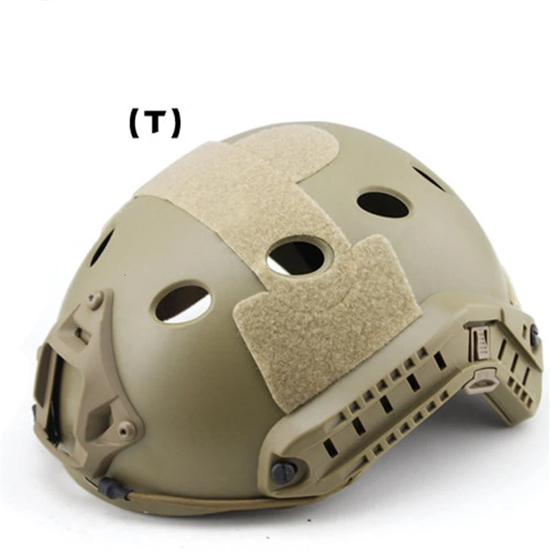PJ TAN Страйкбол MH/PJ камуфляж ABS спорт OutdoorTactical Быстрый Шлем с NVG крепление направляющей встроенный циферблат внутренний комплект размер L - Color: PJ TAN