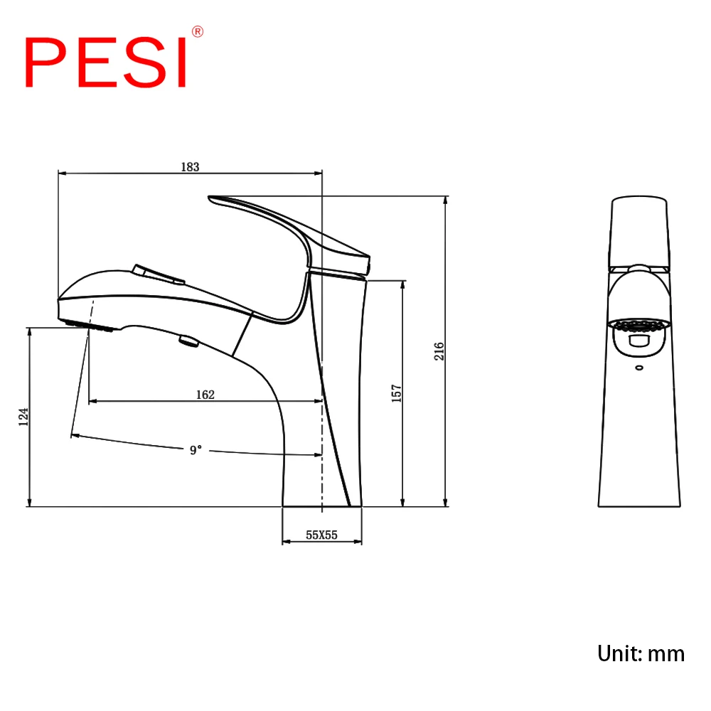 Смеситель для раковины в ванной и кухне выдвижной кран с одной ручкой креплением