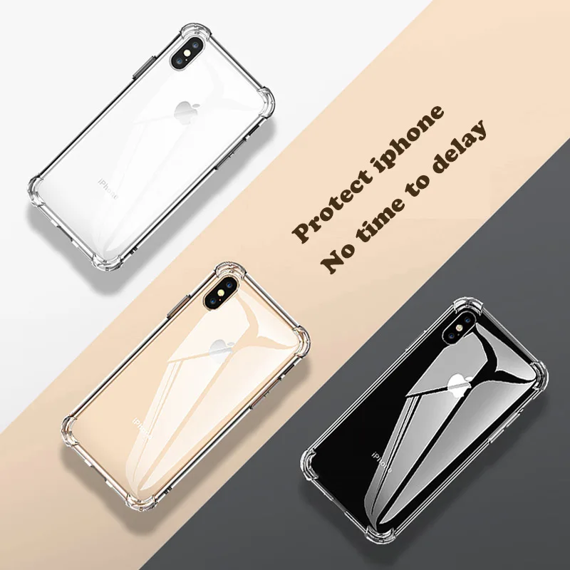 Роскошный прозрачный мягкий силиконовый чехол для телефона для iPhone 6S 6S 7 7S iPhone 8 Plus X 10 11 Pro XR XS Max 5 5S 5SE