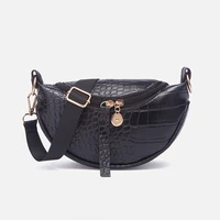 pu leather trend womens bag 2021 new fashion chest bag crocodile pattern zipper womens shoulder messenger bag luxury handbags