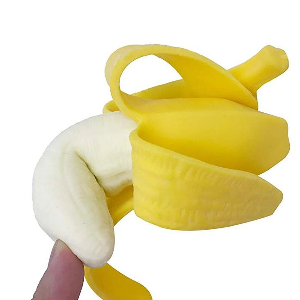 

16CM Banana Super Stretch Vent Toy Squeeze Antistress Novelty Stress Relief Venting Joking Decompression Funny Toys For Adults
