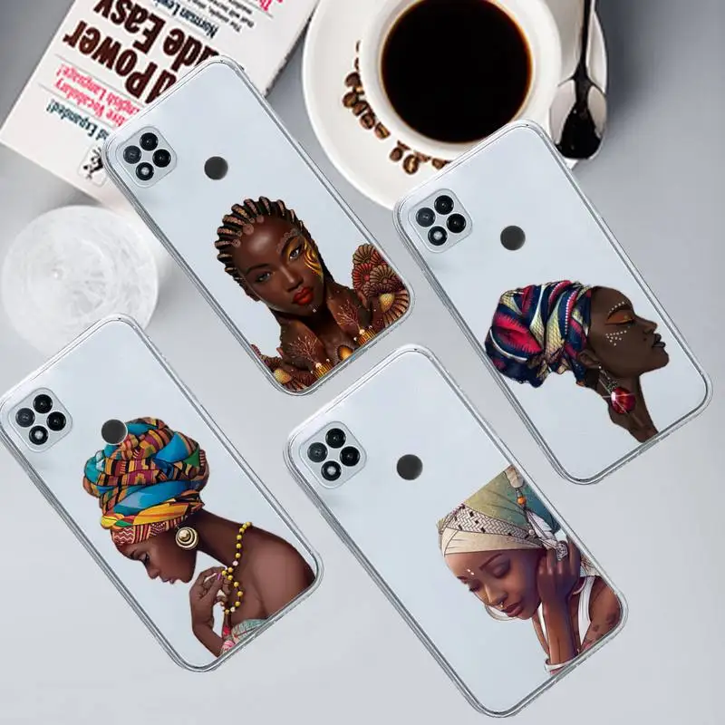 

Melanin African black Girl Phone Case Transparent for Xiaomi redmi note 8 9 10 11 t lite pro ultra mix 4 k40