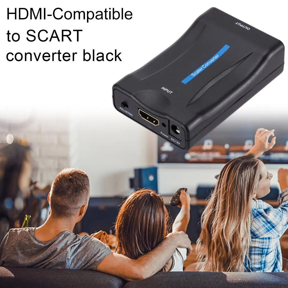 

HDMI To Scart Converter Adapter Video Converter High Definition TV Drive-free Plug And Play Signal Converter