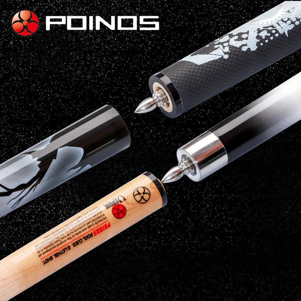 POINOS KL серия удар и прыжок кий 13 мм черный бакелитовый наконечник жесткий клен 2 цвета бильярдный 3 шт Профессиональный прыжок