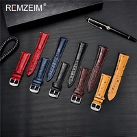ostrich pattern leather watch bands bracelet black blue red brown watch strap for women men quick release 18 20 22mm wristband