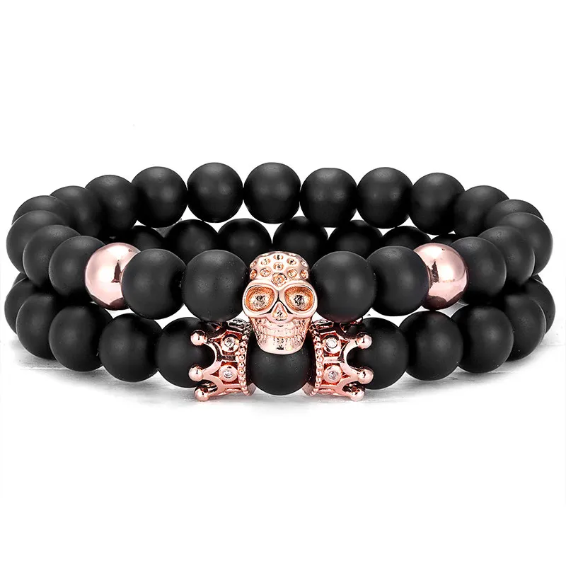 2 шт./компл. высокого качества мужской модный роскошный Кулон Браслет Двойная