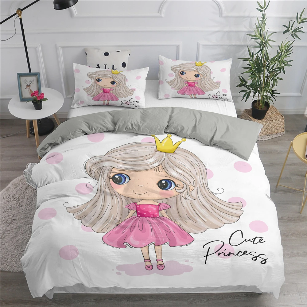 

Комплект постельного белья для балета с 3D рисунком, белый пододеяльник, сказочное одеяло для детей, для мальчиков и девочек, Подростковый до...