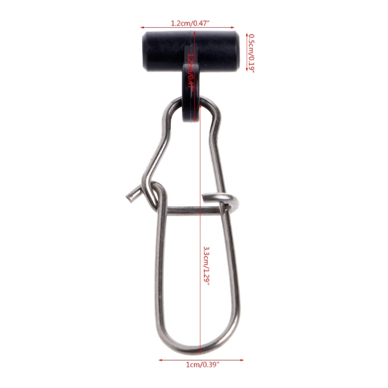 10Pcs Fishing Sinker Slide Snap Clip Connector Swivels For Finder Braided Line | Спорт и развлечения