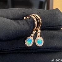 kjjeaxcmy fine jewelry 925 sterling silver inlaid natural opal female earrings eardrop beautiful support detection
