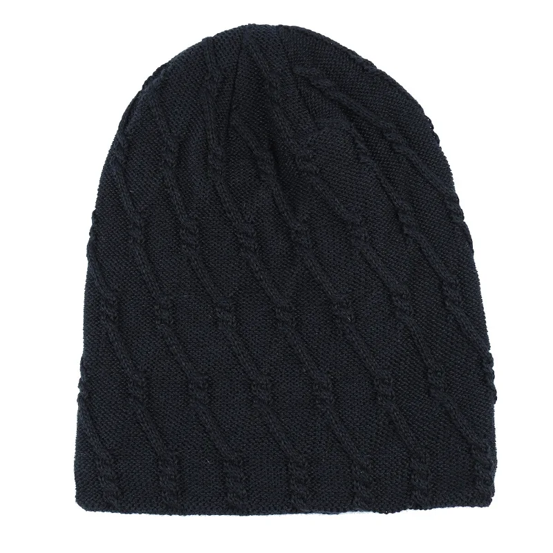 Зимняя шапка toque, Мужская плюшевая шерстяная шапка, теплые наушники, вязаная шапка, для улицы, Конопляный узор, пуловер, шапка Skullies Bonnet beanie cc Hat