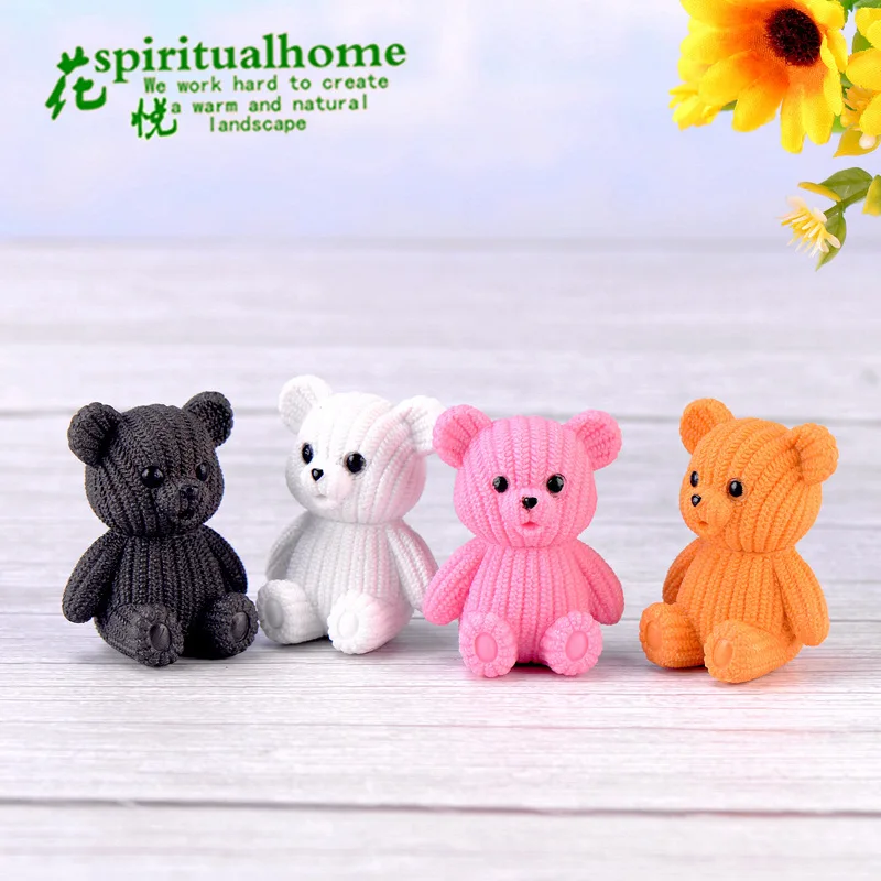 Красочный плюшевый медвежонок ПВХ кукла подвеска Россия микро сцена модель