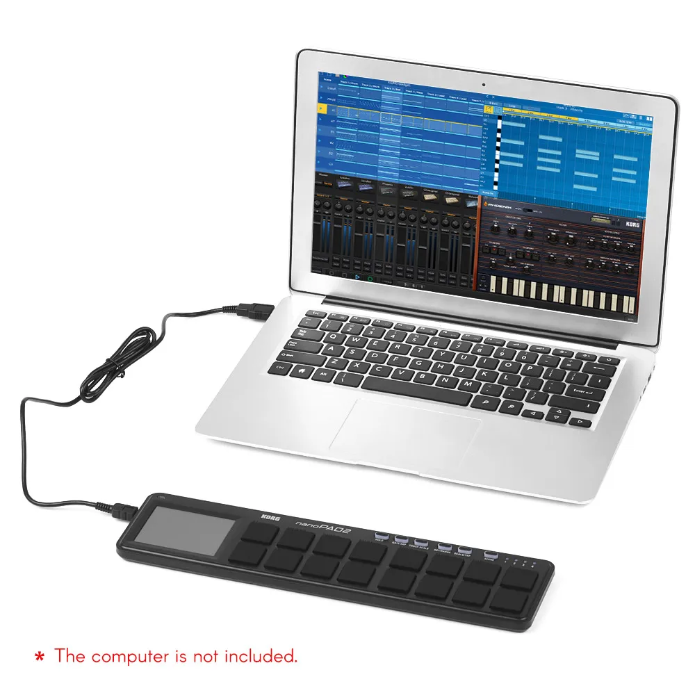 Тонкий портативный USB MIDI-контроллер KORG nanoPAD2 16 накладок с USB-кабелем | Спорт и