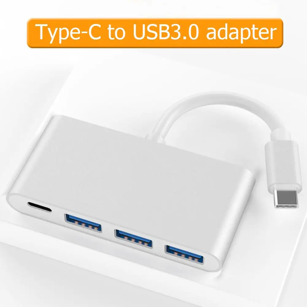 

Durable Type-C Hub Delicate Design Portable Type-C Hub USB-C to 3 USB 3.0+PD Charging Data Splitter Adapter for MateBook
