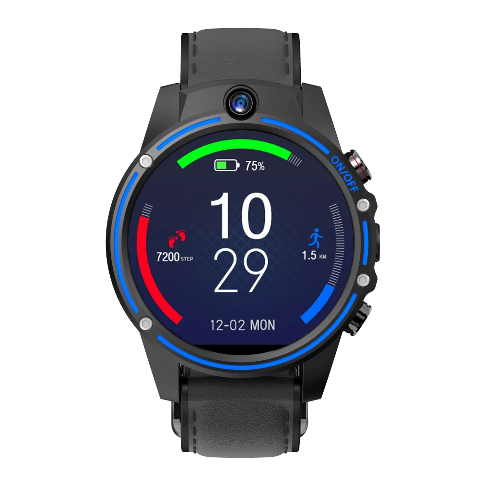 JOHOX-3GB, 32 ГБ, 1,6 МП, двойная камера, gps, спортивные, Android, умные часы, 800 дюйма, мАч, Bluetooth, умные часы для мужчин, для IOS, Android - Цвет: Синий