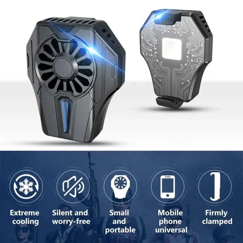 Портативный мобильный телефон кулер охлаждающий вентилятор Радиатор игровой