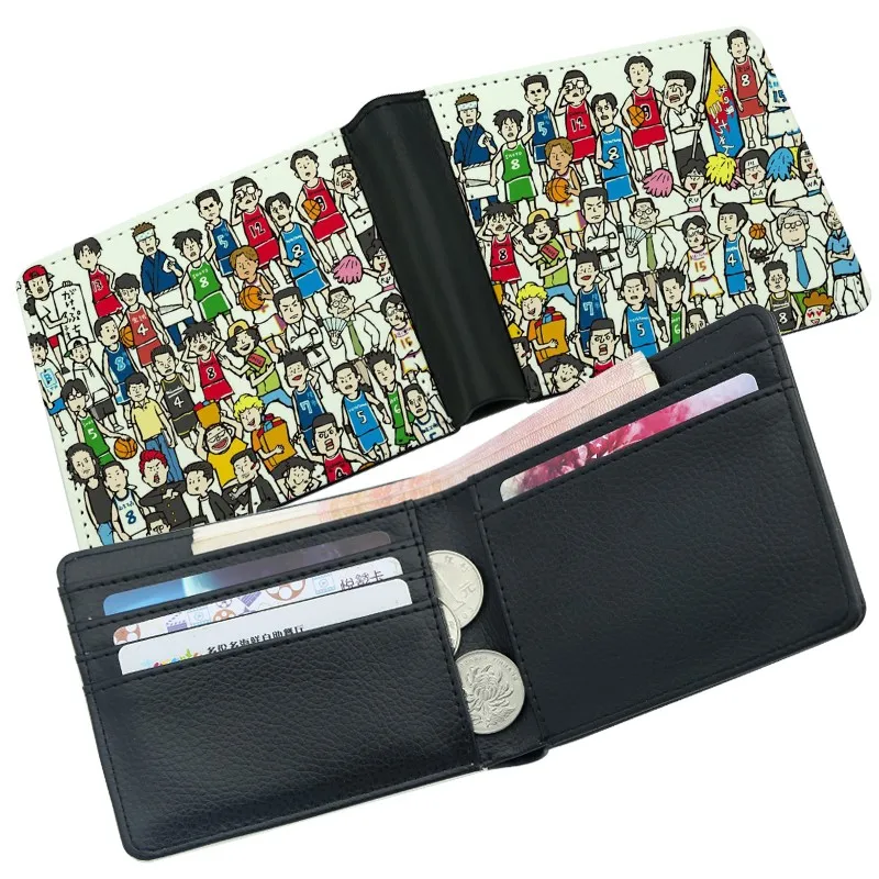 1 шт. чистый сублимационный мужской кожаный кошелек для горячего переводного