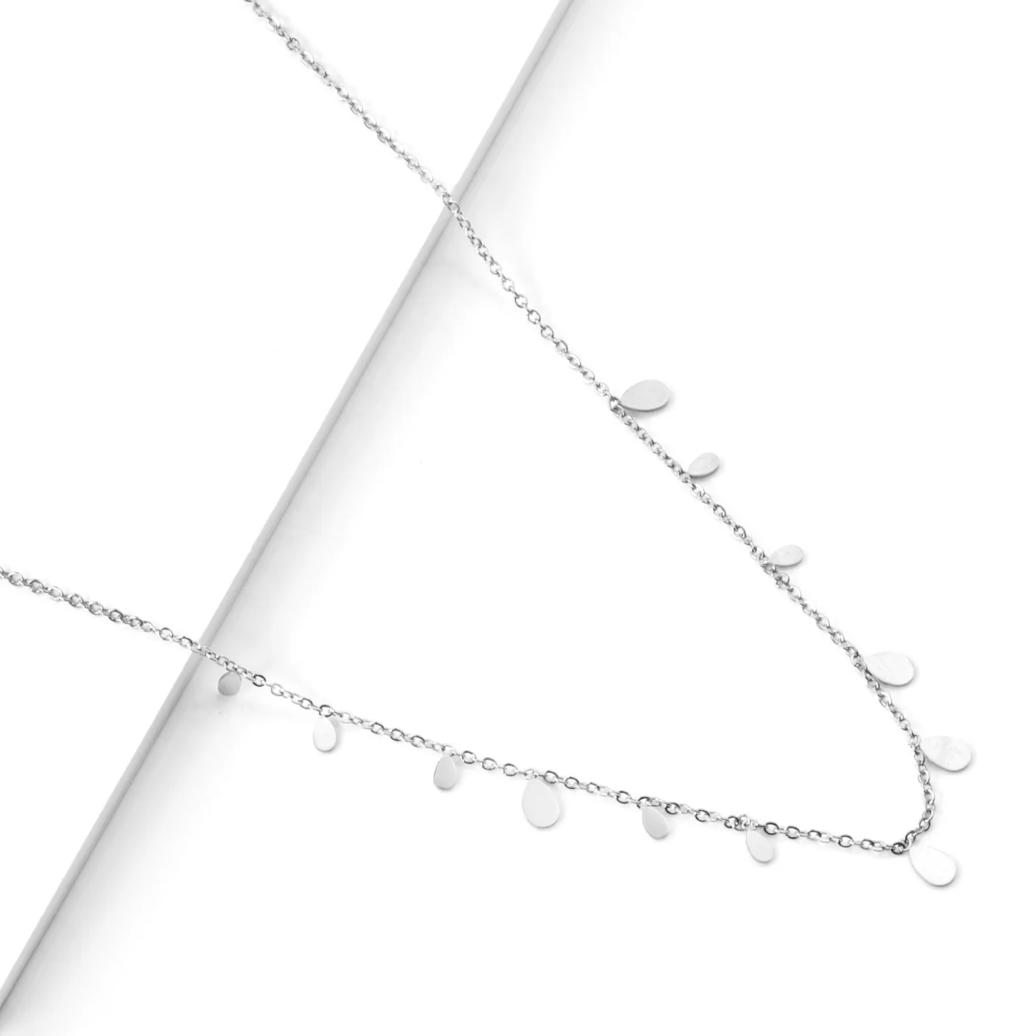 Роскошный кулон в виде капли воды, ожерелье из нержавеющей стали, ювелирные изделия, женские цепочки, ожерелье, s ошейники, аксессуары, вечерние