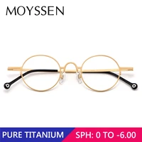 japan vintage pure titanium round frame optical myopia eyeglasses men classic ultralight retro brand design prescription glasses