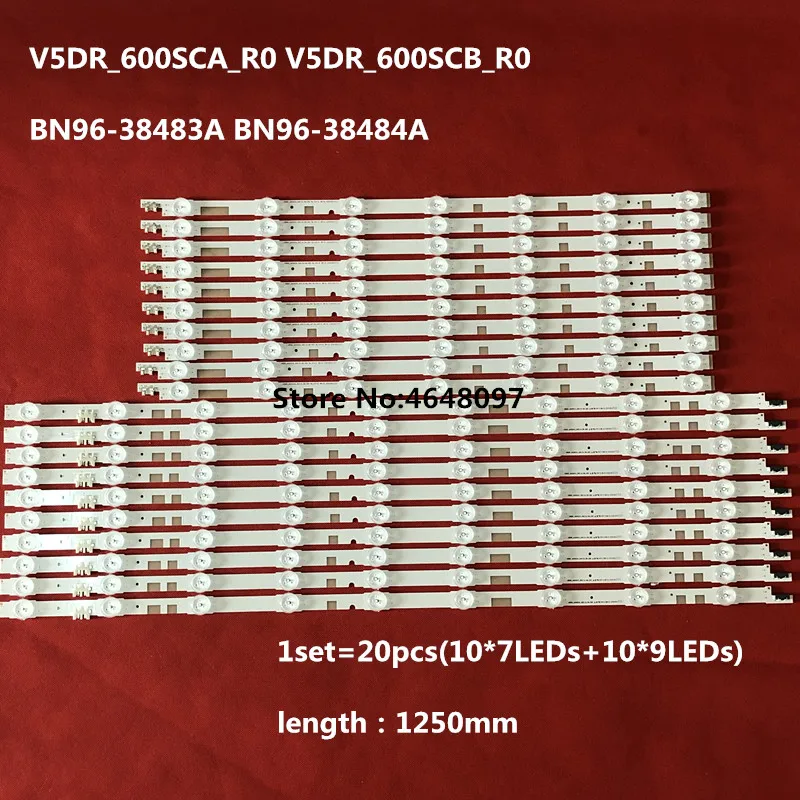 Светодиодный подсветка полосы (20) для UA60JS7200 UE60JU6870U UE60JU6800K UE60JS7200U UN60JS8000 V5DR_600SCA 600SCB R0