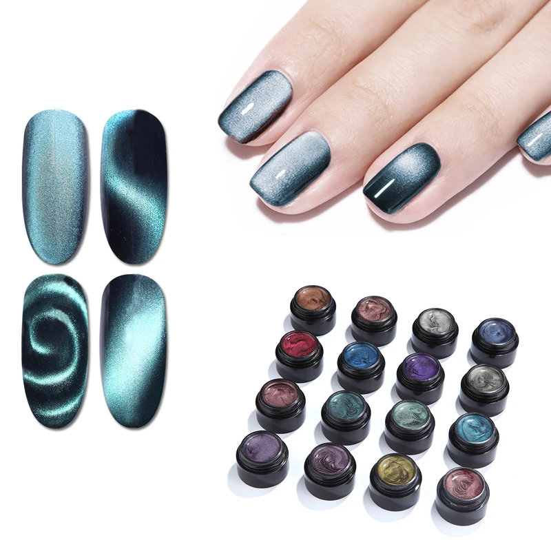 1 бутылка 5 мл Гель лак для ногтей кошачьи глаза Полупостоянный Гибридный