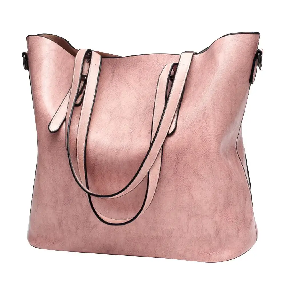 Сумка женская из вощеной кожи роскошный саквояж с кармашком для кошелька