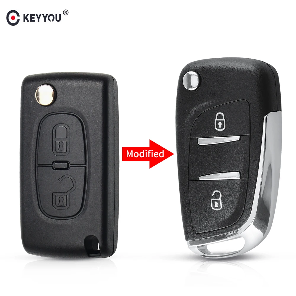KEYYOU 2/3 кнопки CE0523 модифицированный дистанционный чехол для ключа автомобиля Citroen