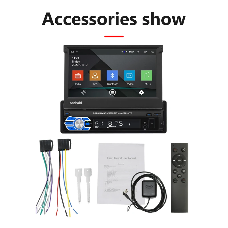 Автомагнитола 1 Din на Android 10 0 мультимедийный видеоплеер с GPS Wi Fi Bluetooth сенсорным