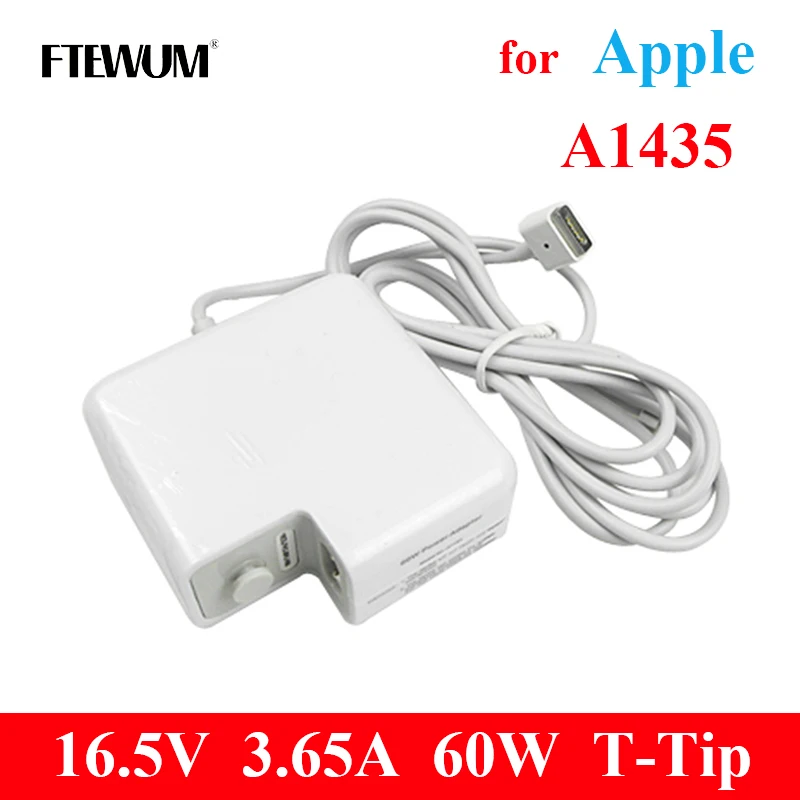 

60W Adapter Magnet T Tip 16.5V 3.65A AC DC Laptop For Apple Macbook Pro 13'' Retina A1425 A1435 A1465 A1502 Charger Power Supply