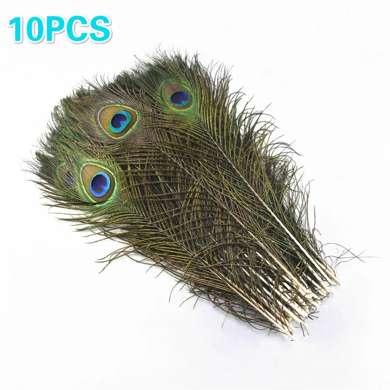 

Quality peacock feathers 10 Pcs/lot, length 20-30 CM beautiful natural peacock feather Diy jewelry Decorative Decor fittings