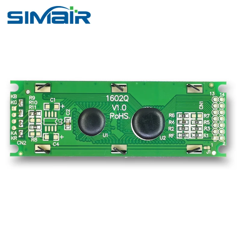 Sider Interface 162 1602 3.3V 5V 6800 FSTN Positive COB 16x2 Character LCD Module Display Screen LCM Panel with RGB Backlight |