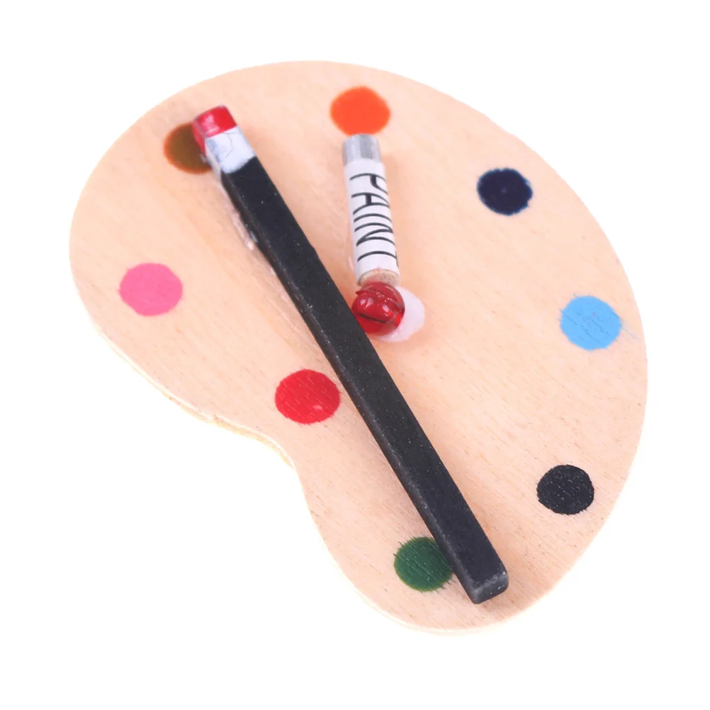 1:12 ручной миниатюрный кукольная мебель доска для рисования Цвет палитра мини