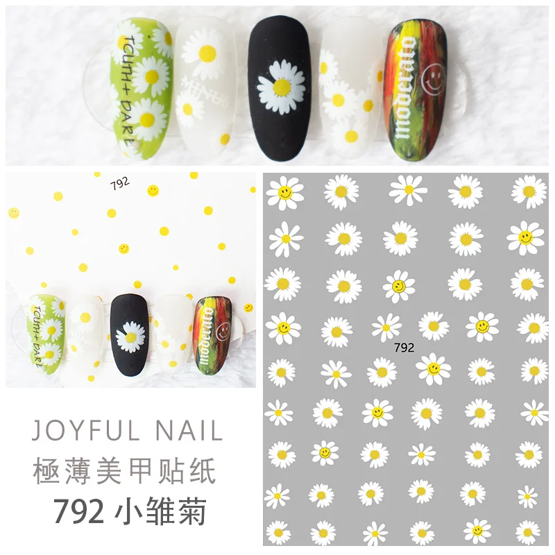 

Модная позолоченная наклейка для ногтей, инструменты для дизайна ногтей, объемная наклейка для маникюра в виде маленькой маргаритки, смеша...