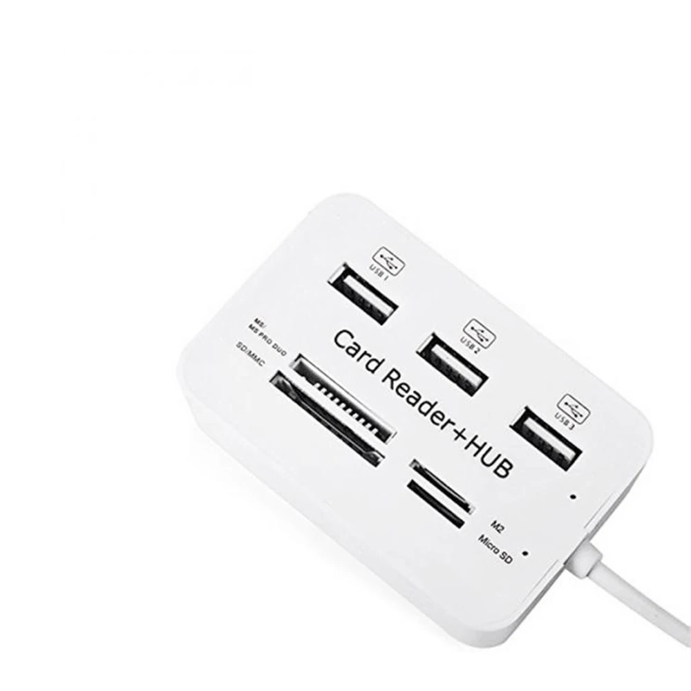 

All In One USB 2.0 Hub 3 Ports With USB Card Reader Hub 2.0 480Mbps Combo For MS/M2/SD/MMC/TF For PC Laptop NK-Shopping