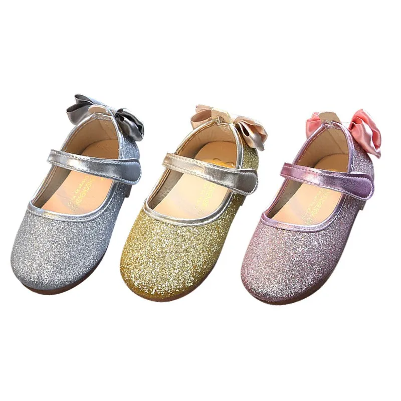 

1-6T 2018 3 Colors Summer New Fashion Girls Princess Shoes Baby Dance Shoes Children Bow Soft Bottom Toddler Shoes